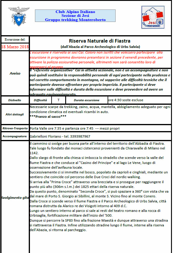 18  Marzo 2018 –  Riserva Naturale di Fiastra