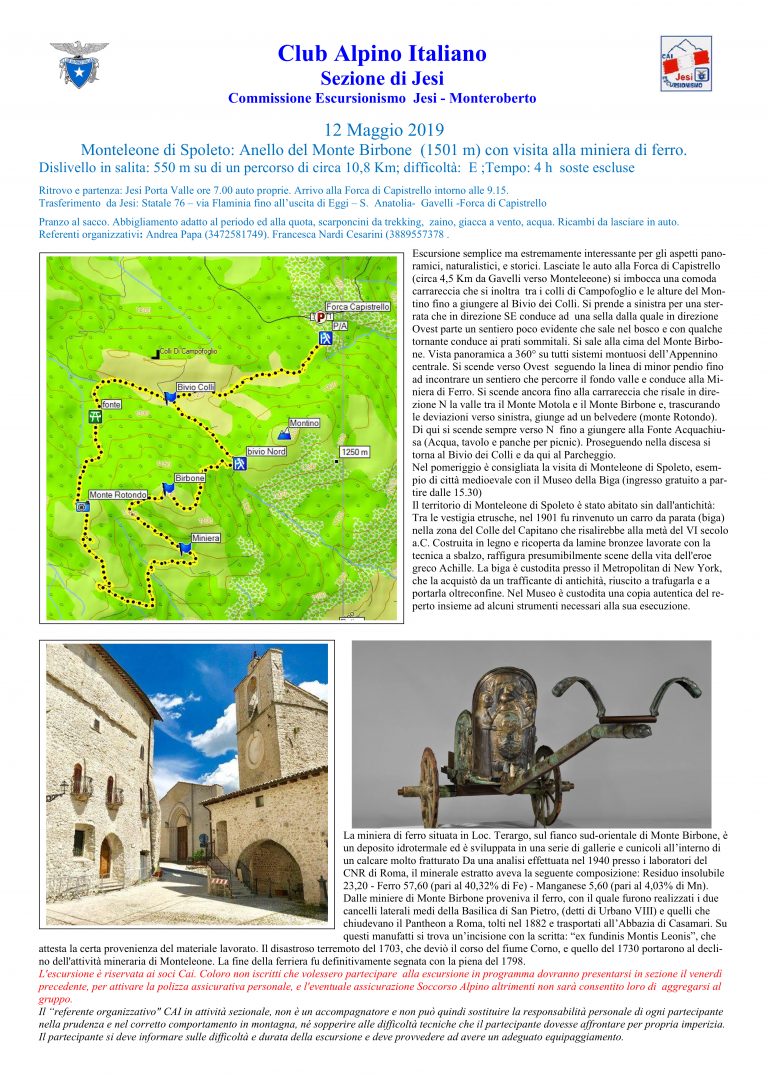 12 maggio 2019 – Monteleone di Spoleto – Escursionismo