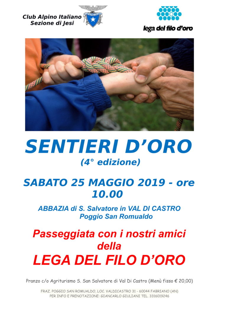 25 Maggio 2019 – SENTIERI D’ORO – VAL DI CASTRO