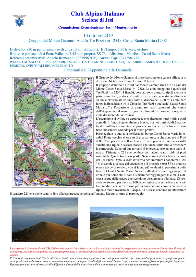 13 ottobre 2019 – mt. Gemmo anello Mt. Santamaria