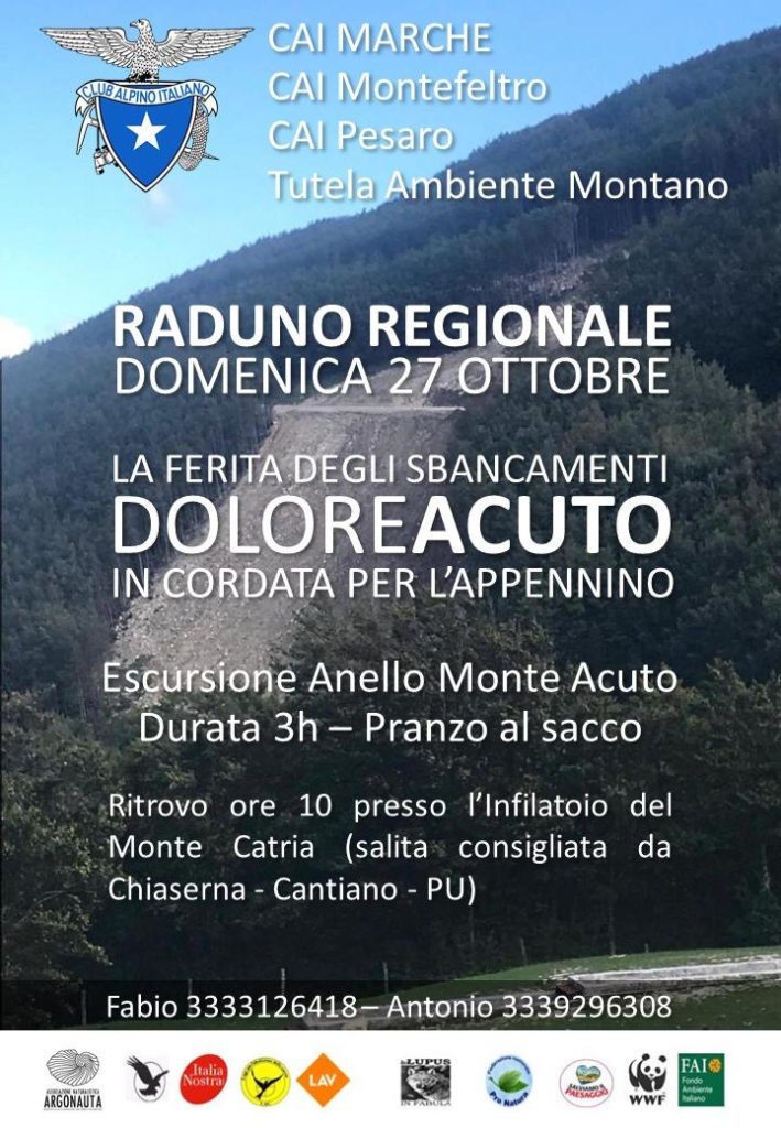 DOMENICA 27 OTTOBRE: RADUNO REGIONALE CAI – ESCURSIONE ANELLO MONTE ACUTO