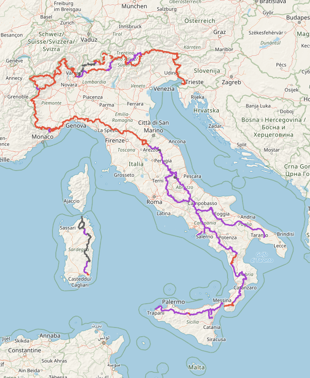 Mappa Sentiero Italia