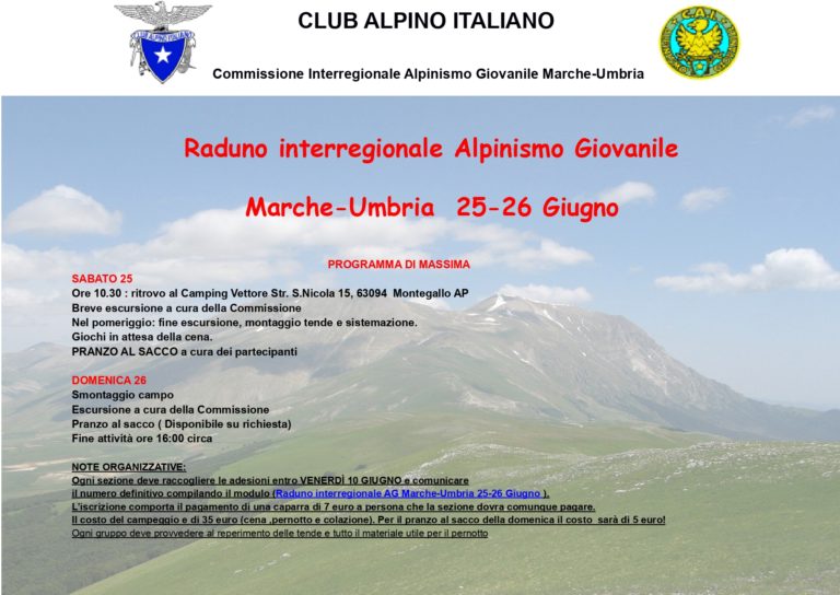 Raduno interregionale Alpinismo Giovanile