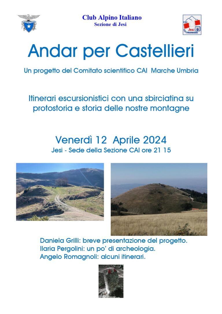 Evento in sede: Andar per castellieri – venerdì 12 aprile