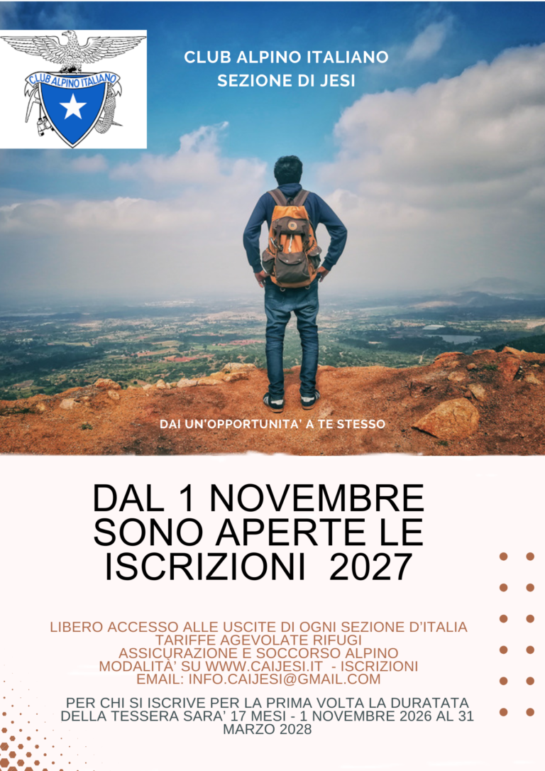 ISCRIZIONI 2027