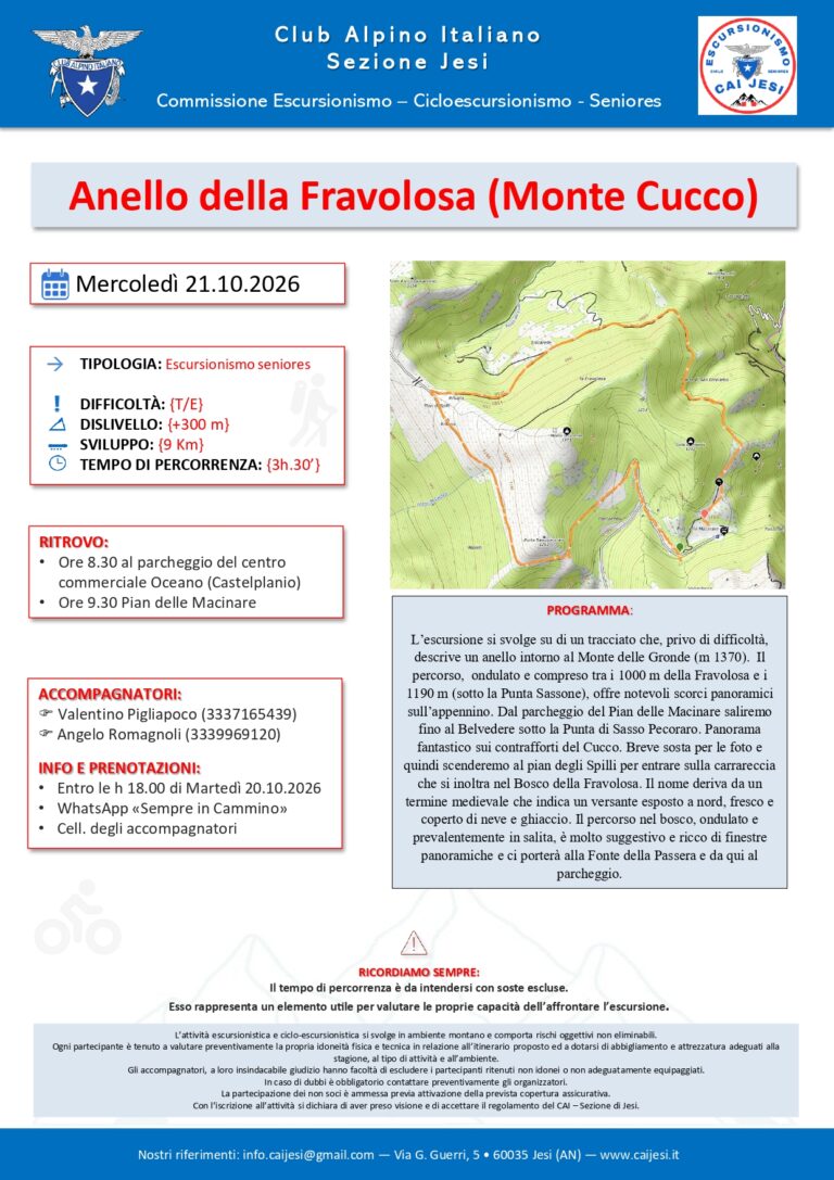 Seniores 21 ottobre